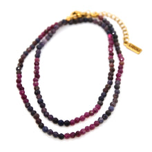 Load image into Gallery viewer, Short Gradient Sapphire Stone Necklace - N9-200GS
