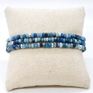 Blue Line Jasper + Silver Bracelet Bundle