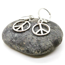 Load image into Gallery viewer, Peace Sign Small Earrings
