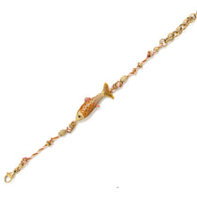 Load image into Gallery viewer, Braided Cord Enamel Fish Bracelet - B4-043C

