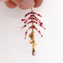Load image into Gallery viewer, Semi Precious Stone and Mother of Pearl Dangle Earrings - E4-322
