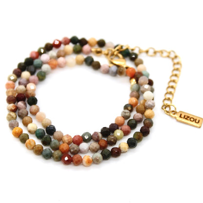 Short Alashan Agate Stone Necklace - N9-200AA