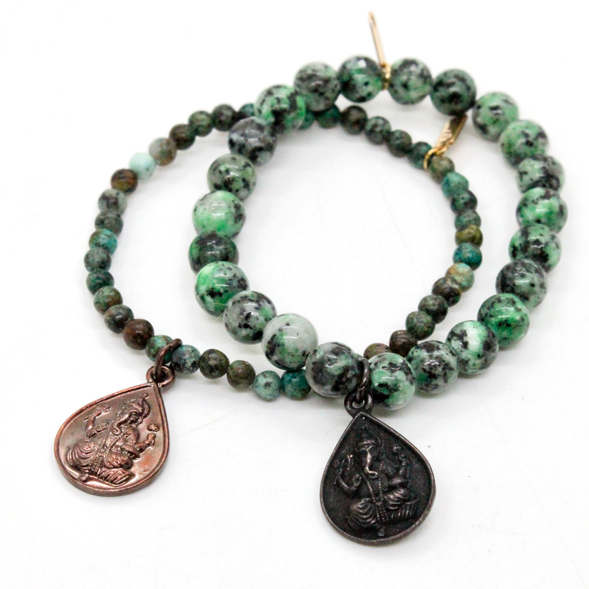 African Turquoise Stretch Buddha Bracelet -Buddha Collection-