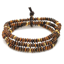 Load image into Gallery viewer, Tiger&#39;s Eye + Gold Bracelet Bundle
