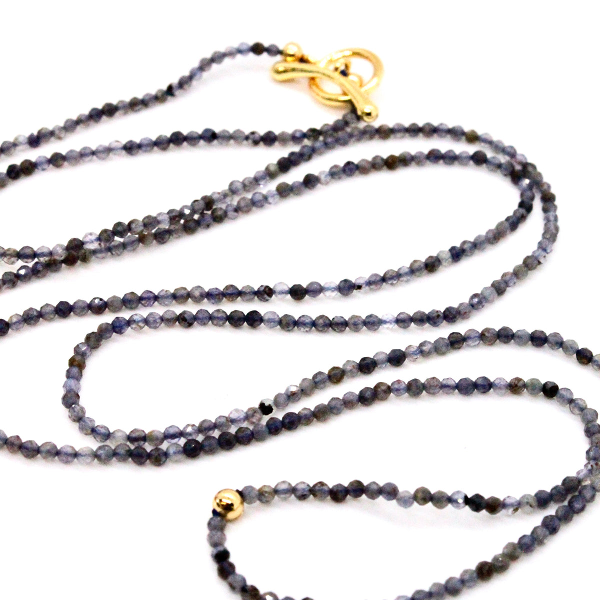 Delicate Faceted Mini Semi Precious Stone Beaded Necklace - N9-105