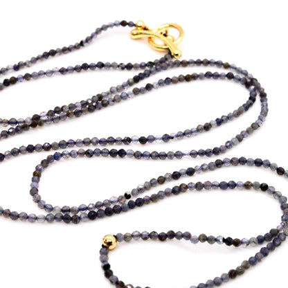 Delicate Faceted Mini Semi Precious Stone Beaded Necklace - N9-105