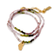 Load image into Gallery viewer, Lake Tahoe Mini Stone Gold Charm Necklace
