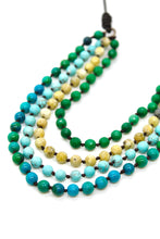 Load image into Gallery viewer, Semi Precious Stone Multi Strand Short Necklace  NLS-M44
