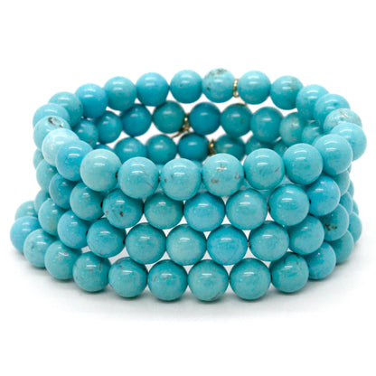 Turquoise 8mm Stretch Bracelet -Stone Collection-