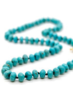 Load image into Gallery viewer, Hand-Knotted Short Turquoise Beaded Necklace - NLS-TQ
