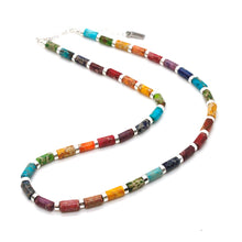 Load image into Gallery viewer, Multi Color Stone and Short Beaded Necklace
