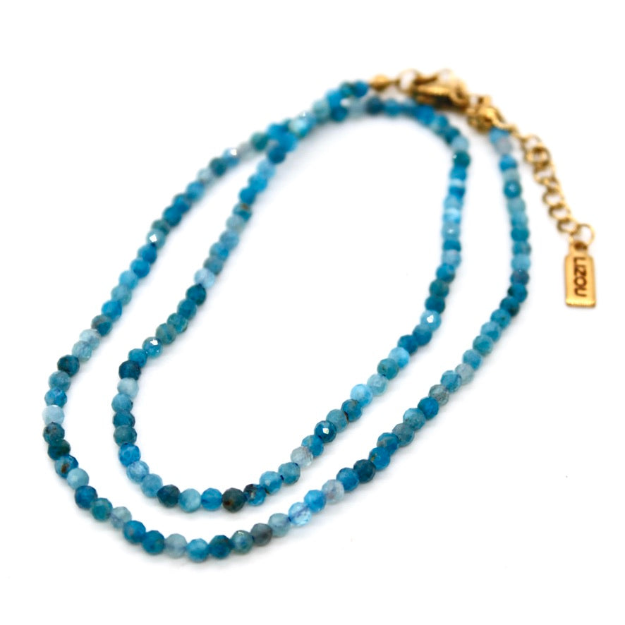 Short Apatite Simple Stone Necklace - N9-200AP