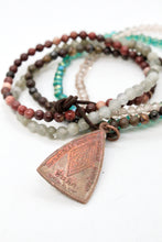 Load image into Gallery viewer, Semi Precious Stone Stretch Bracelet with Buddha Charm

