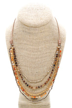Load image into Gallery viewer, Semi Precious Stone Multi Strand Short Necklace - NLS-Autumn
