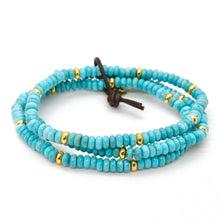 Load image into Gallery viewer, Turquoise + Gold Bracelet Bundle
