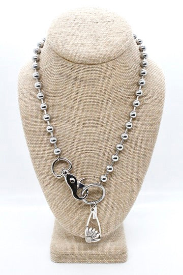 Daisy Cutout Pendant Convertible Silver Chain Necklace