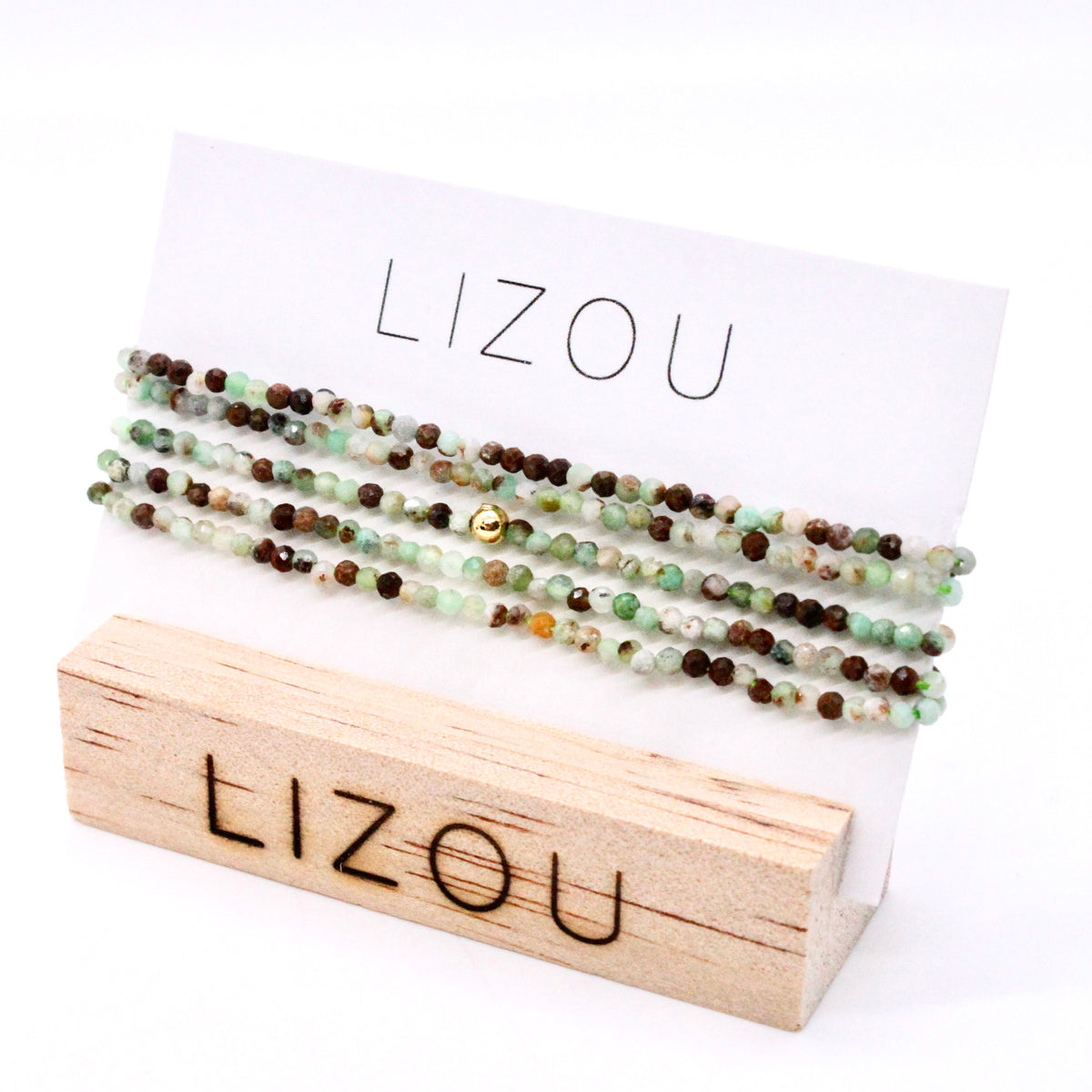 Delicate Faceted Mini Semi Precious Stone Beaded Necklace - N9-110