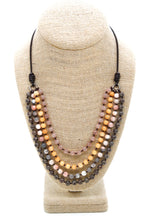 Load image into Gallery viewer, Semi Precious Stone Multi Strand Short Necklace - NLS-M32
