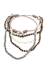 Load image into Gallery viewer, Semi Precious Stone Multi Strand Short Necklace - NLS-Charlie
