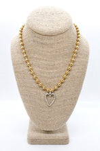 Load image into Gallery viewer, Mini Heart Charm Gold Chain Necklace
