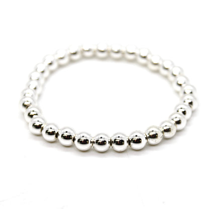 Plain and Classy Silver Stretch Bracelet - B4-031S