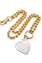 Load image into Gallery viewer, Steam Punk Silver Heart to Wear Short or Long -N2-1009GD
