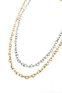 Delicate Heart Chain Necklace N2-2437 -French Flair Collection-