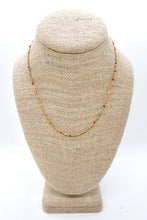 Load image into Gallery viewer, Gold and Rainbow Dots Delicate Chain Necklace -French Flair Collection-
