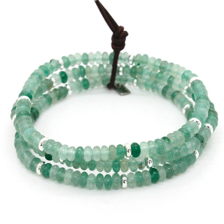 Green Aventurine + Silver Bracelet Bundle