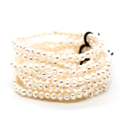 Delicate Freshwater Pearl Stack Bracelet - BC-078