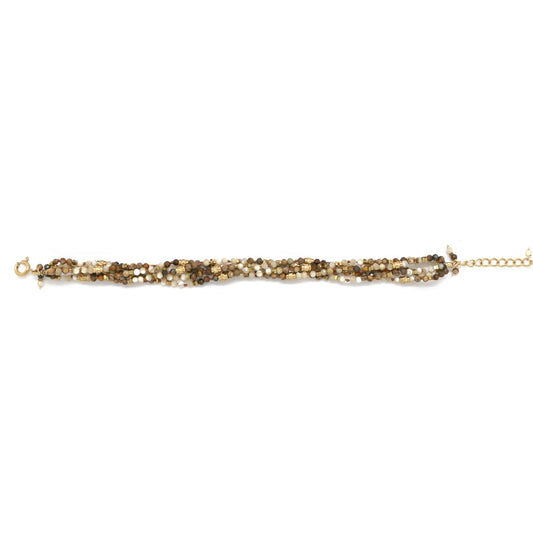 Mixed Semi Precious Stone 5 Strand Bracelet - B4-042C