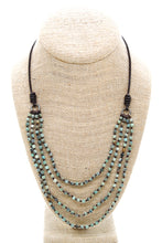 Load image into Gallery viewer, Semi Precious Stone Multi Strand Short Necklace - NLS-073
