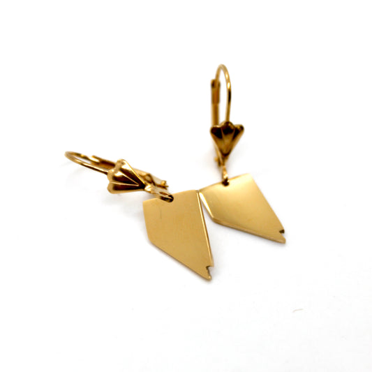Nevada State Gold Plated Charm Earrings - E9-200 GNV