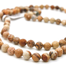 Load image into Gallery viewer, Hand Knotted Faceted Picture Jasper Bead Necklace - NL-JP
