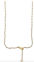 Load image into Gallery viewer, Long Beaded Pyrite Convertible Necklace to Bracelet
