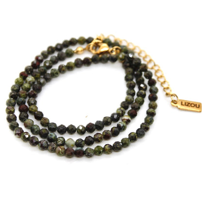 Short Dragon's Blood Jasper Stone Necklace - N9-200DB