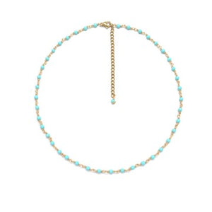 Short Turquoise Chain Necklace