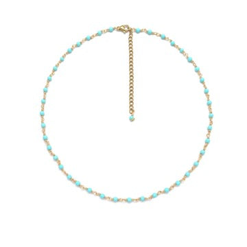 Short Turquoise Chain Necklace