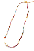 Load image into Gallery viewer, Rainbow Mix Miyuki Seed Bead Necklace -Seeds Collection-
