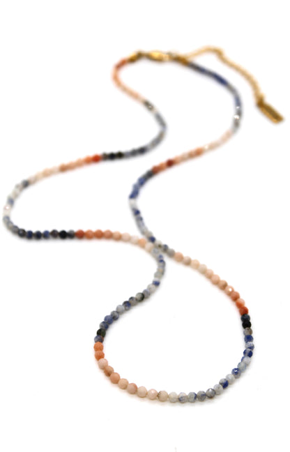 Short Gradient Stone Necklace - N9-200G4