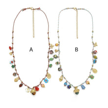 Load image into Gallery viewer, Mini Millefiori Beads and Charms Necklace -  N2-2678
