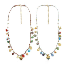 Load image into Gallery viewer, Mini Millefiori Beads and Charms Necklace -  N2-2678
