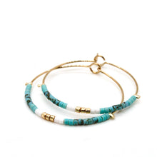 Load image into Gallery viewer, Miyuki Bead Mix Hoop Earrings - E8-038D
