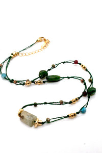 Delicate Thread and Stone Necklace -French Flair Collection-