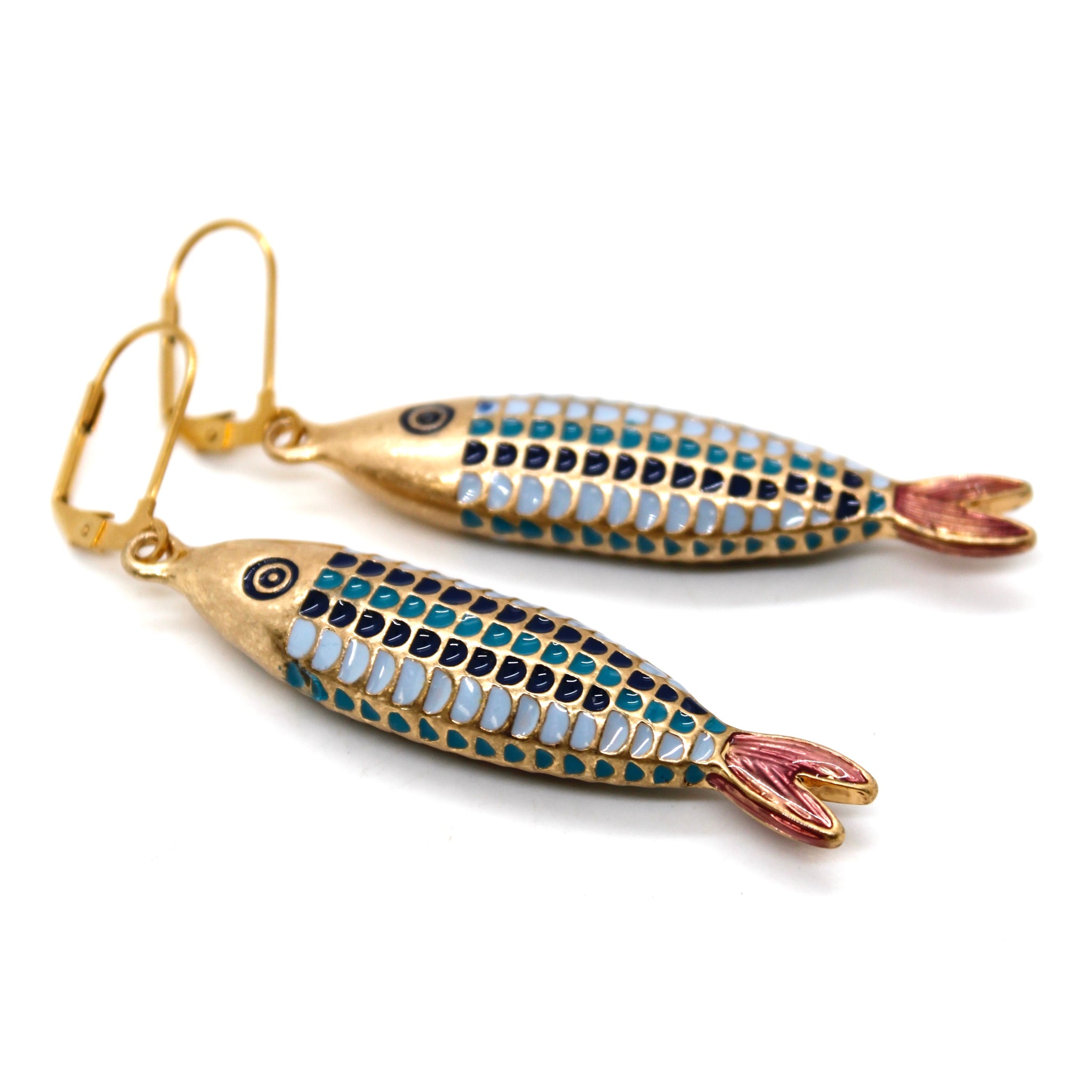fish lure earrings Colorful Fish Earrings
