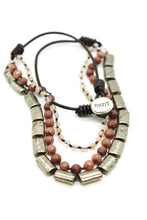Load image into Gallery viewer, Semi Precious Stone Multi Strand Short Necklace - N4-017
