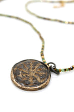 Load image into Gallery viewer, Faceted Ruby Zoisite Stone Necklace with Small Buddha -Buddha Collection-
