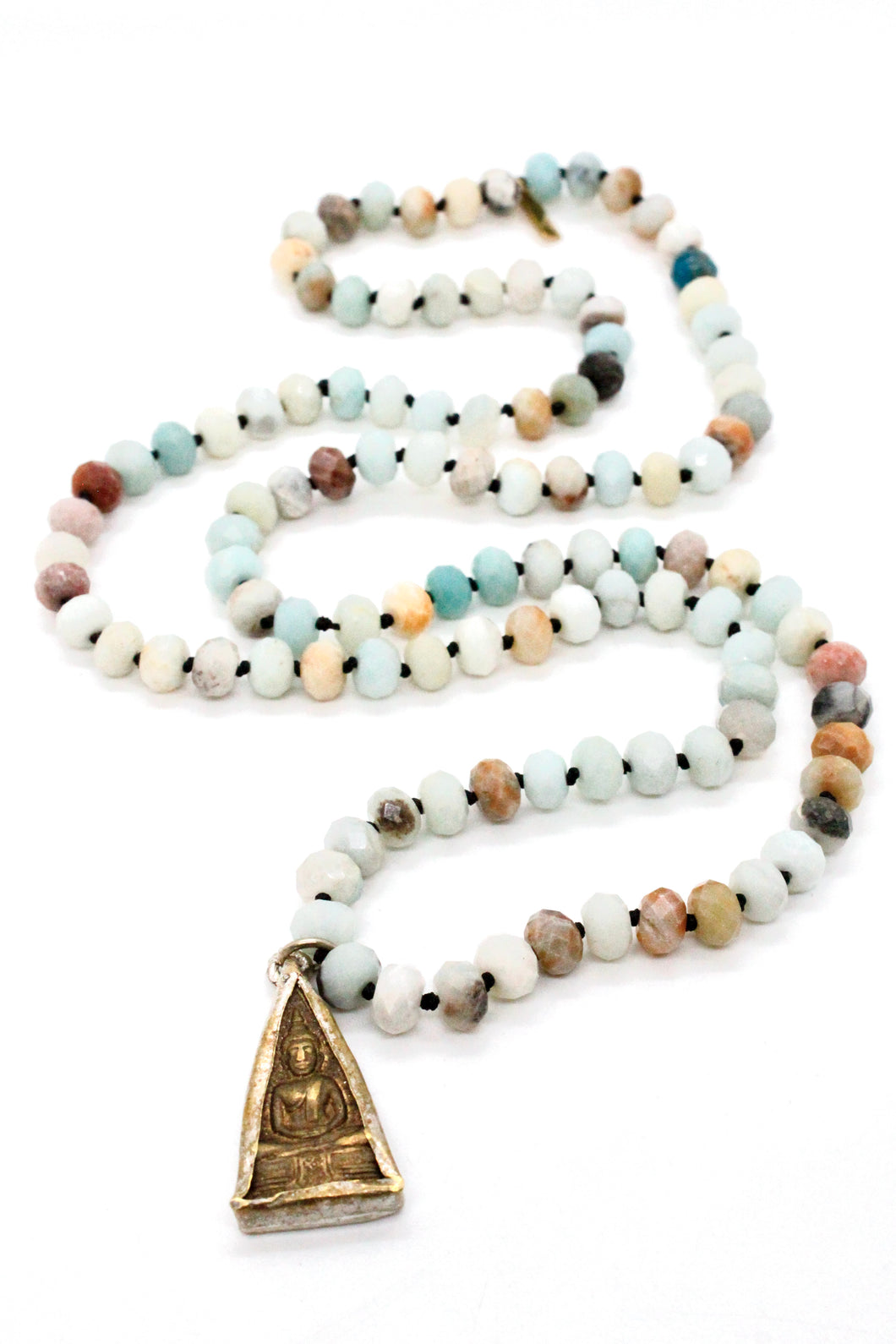 Delicate Buddha Amazonite Necklace -Buddha Collection-