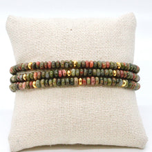 Load image into Gallery viewer, Unakite + Gold Bracelet Bundle
