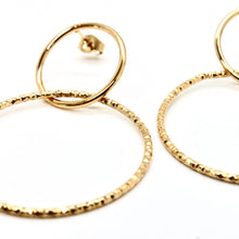 Load image into Gallery viewer, Double Gold Hoop Earrings E4-202 -French Flair Collection-
